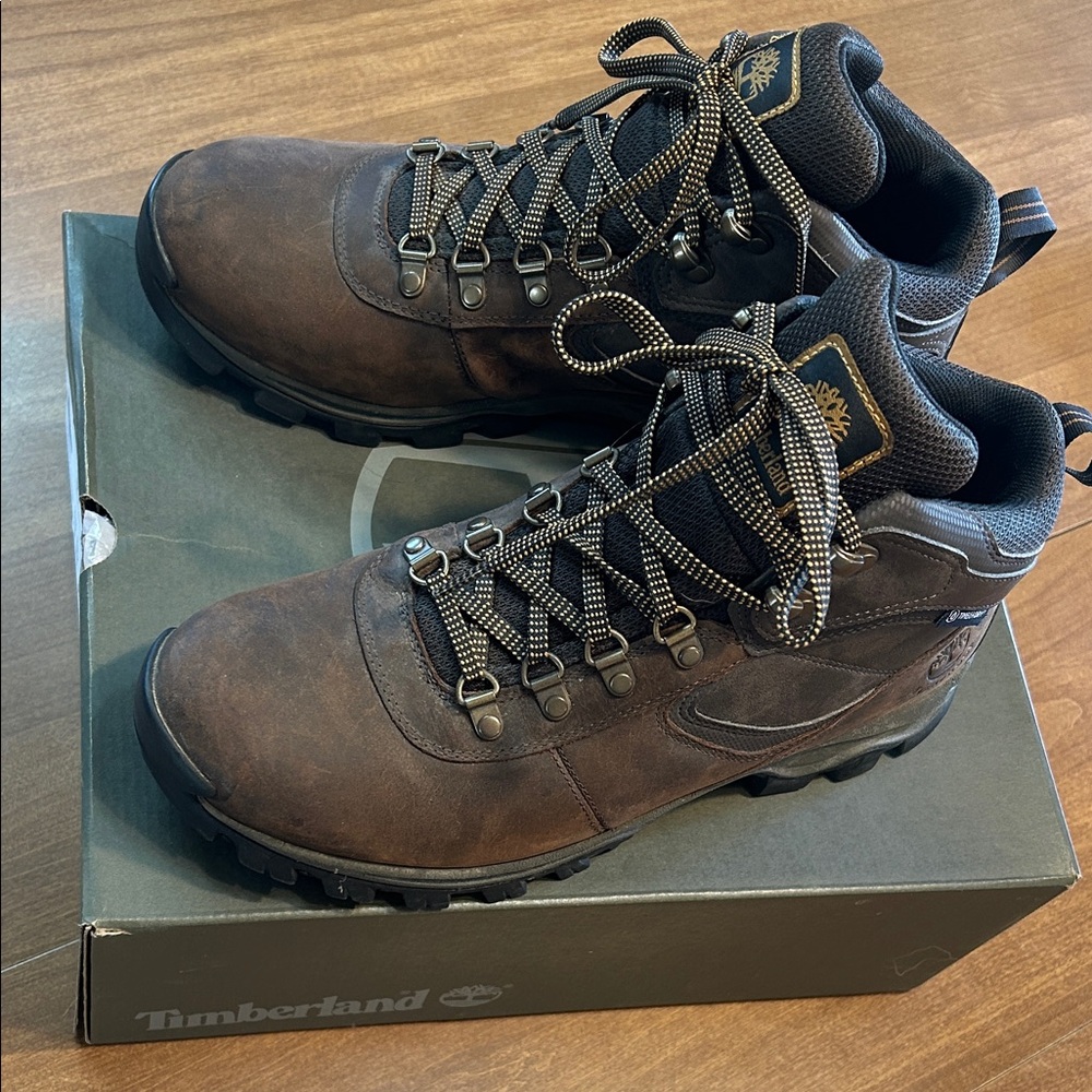 Timberland Men's Dark Brown Leather Boots